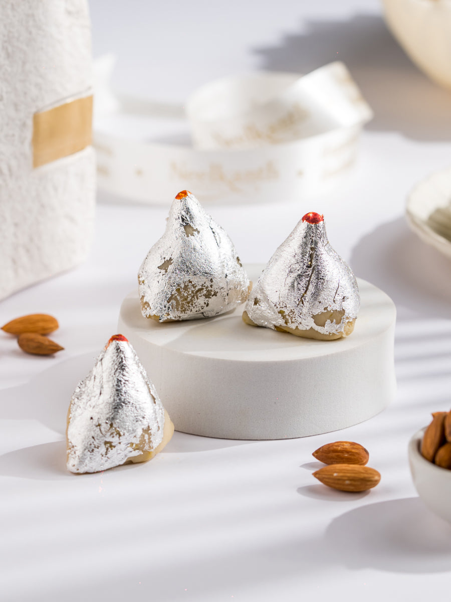 Silver Leaf Kaju Samosa