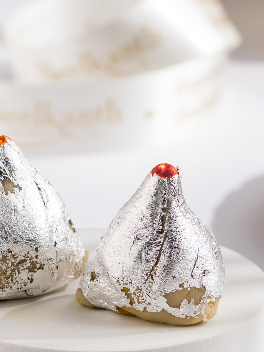Silver Leaf Kaju Samosa