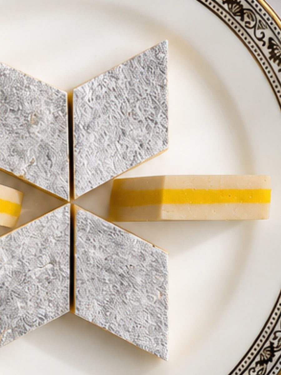 Layered Kaju Kesar Barfi