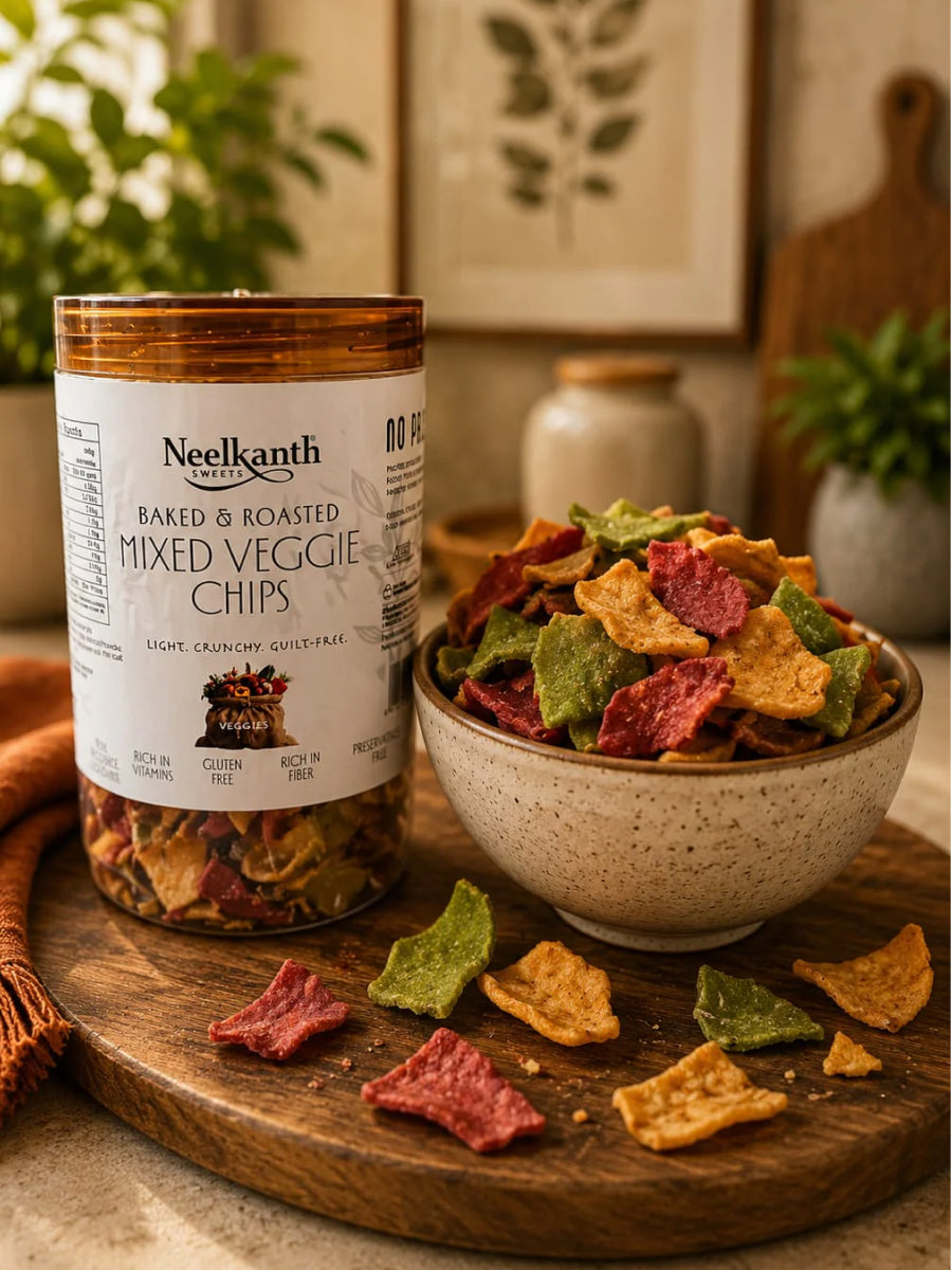 Mixed Veggie Chips (Gluten-Free & Rich in Fiber)