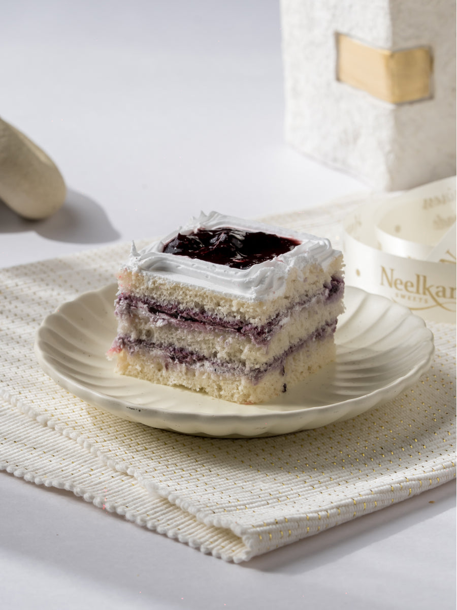 Blueberry Velvet Pastry Slice