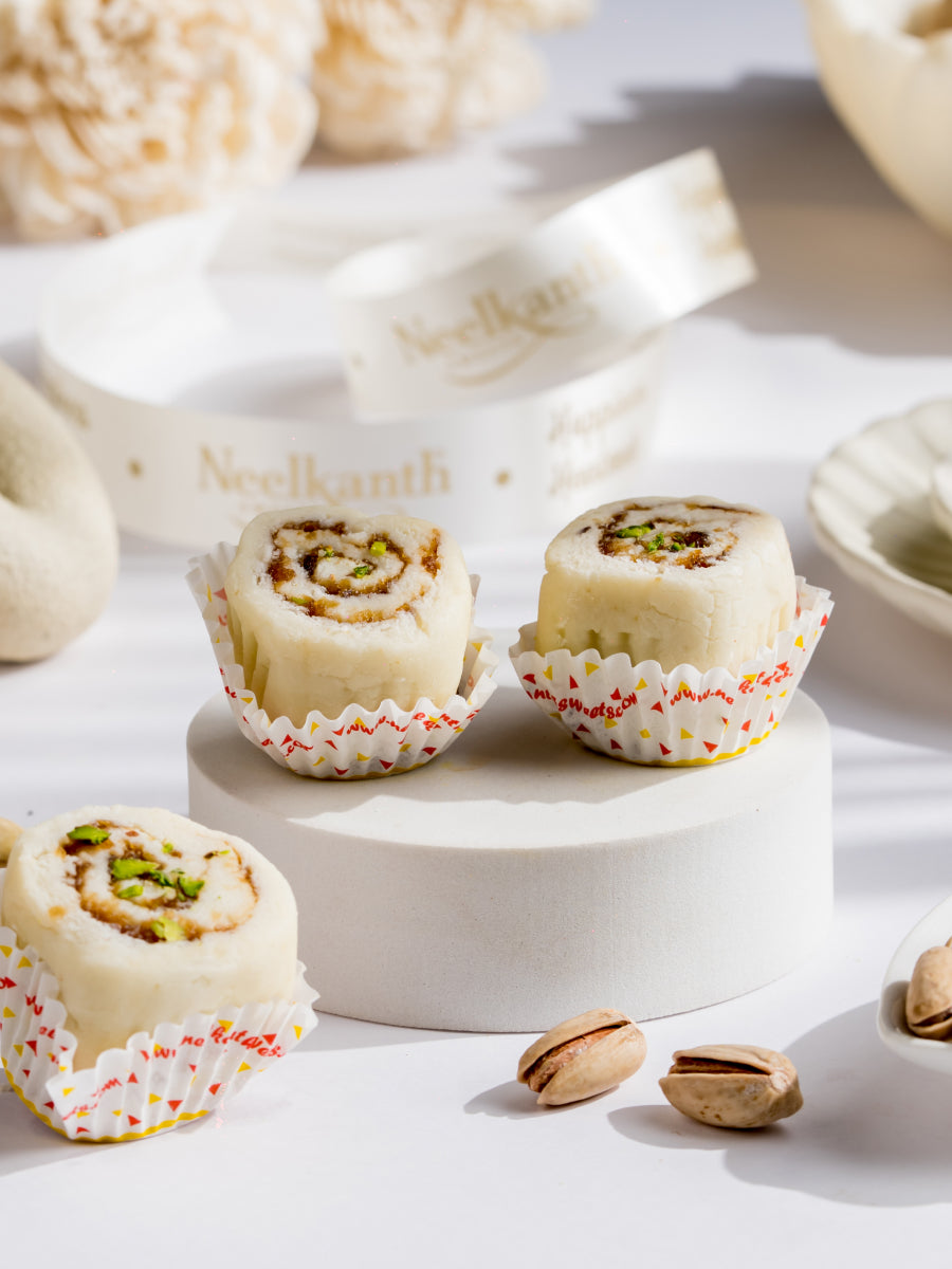 Gulkand Roll (Premium Cashew Swirl)