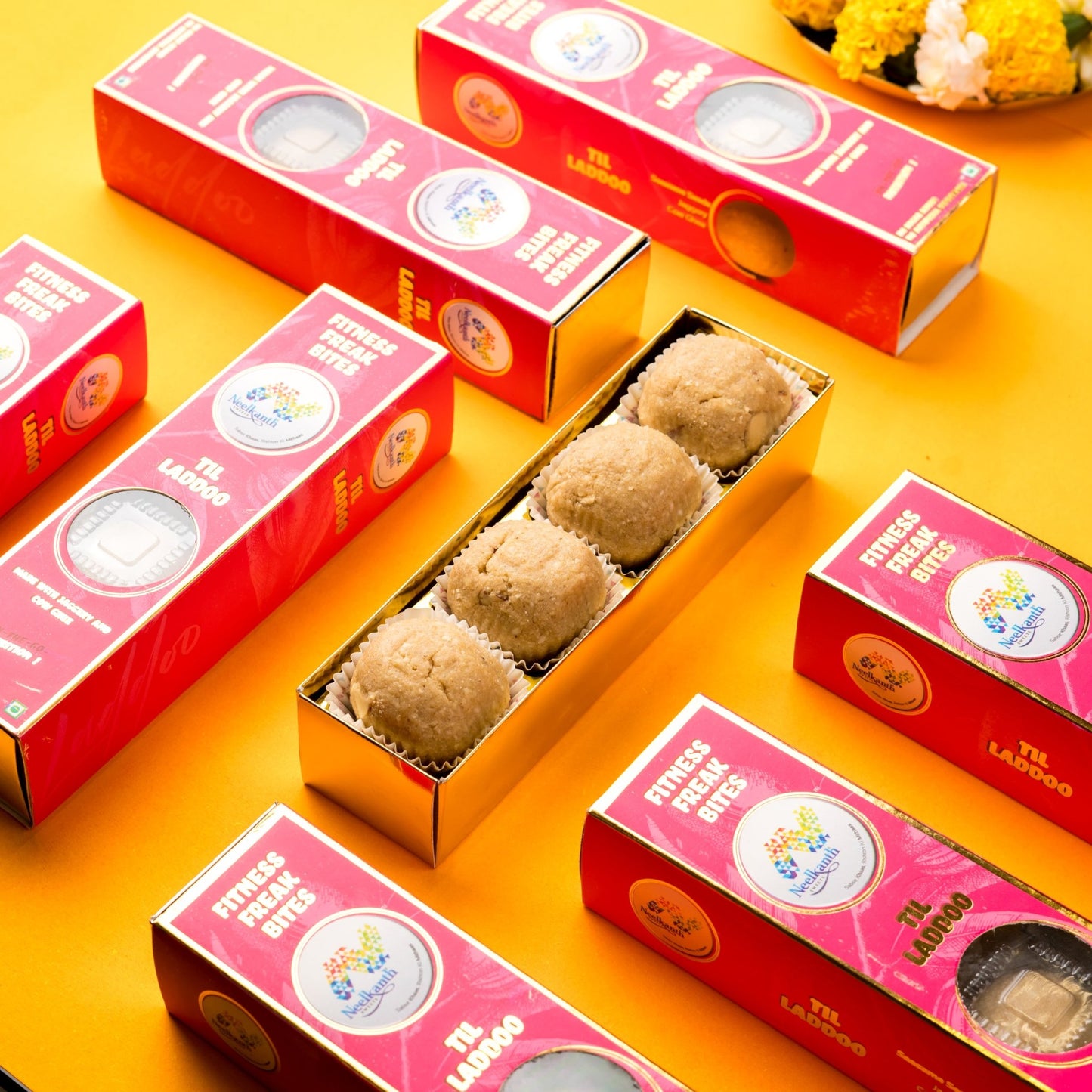 Healthy Laddoo's with Dry Nuts Hamper Box #8 - www.neelkanthsweets.com